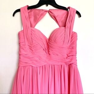 Azazie Cameron Dress in Flamingo